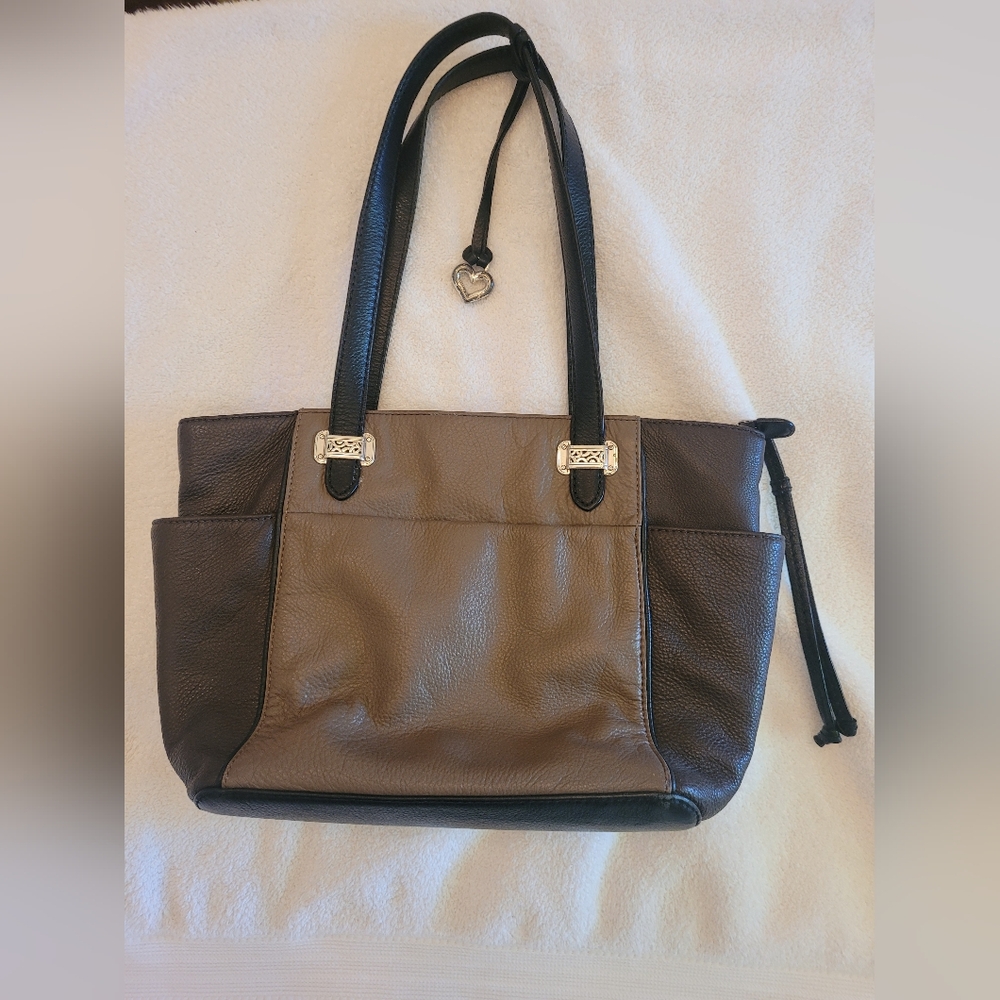 Brighton Brown-Taupe Leather Purse